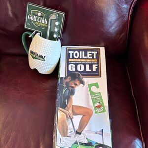 Toilet Golf Set with golf mug